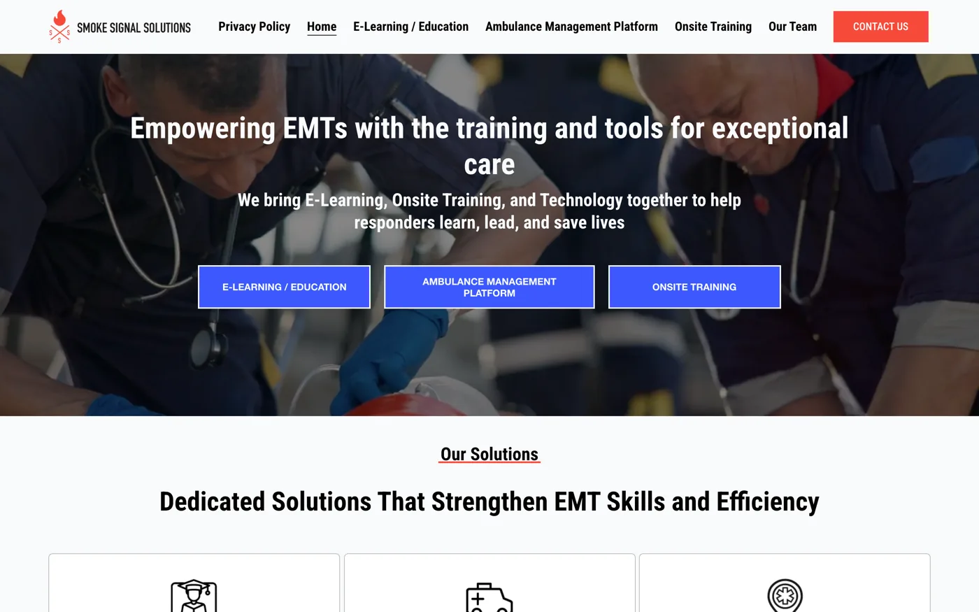 Smoke Signal Solutions website