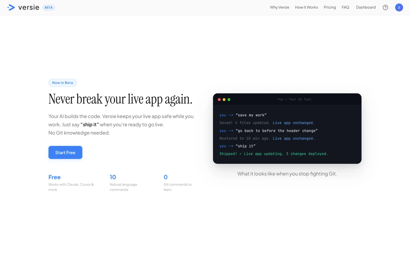Versie website
